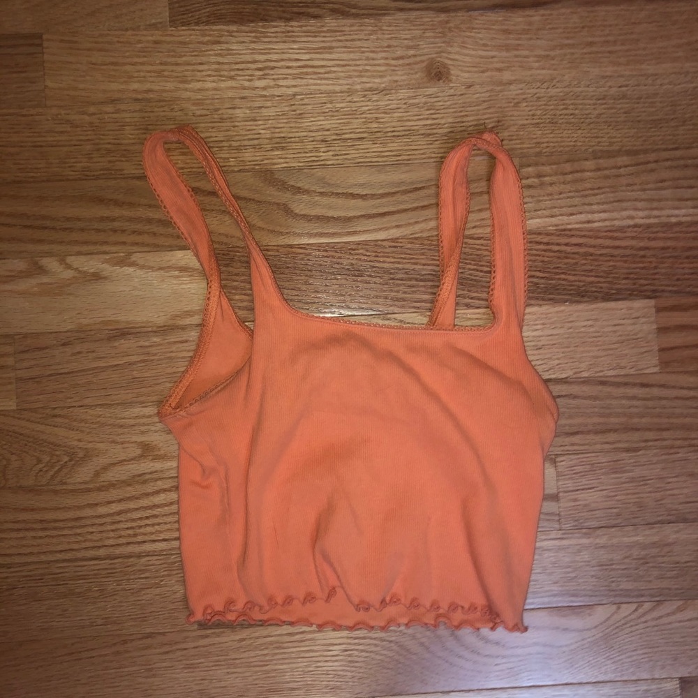 orange crop tank top